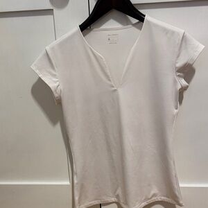 Elegant White V-Neck Women's Top